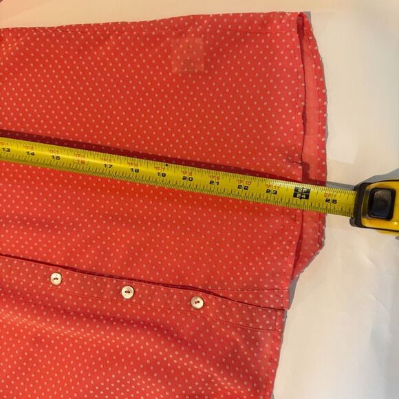 OLIVE & OAK | polka dot buttondown blouse | small | sheer - Picture 9 of 9